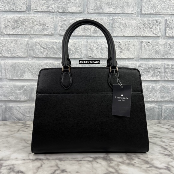 Kate Spade Madison Medium Satchel Crossbody In Black - Picture 5 of 11